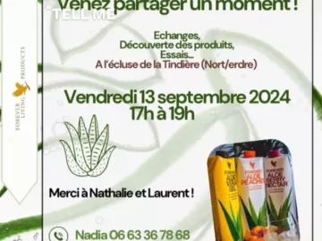 ⚠️⚠️ Vendredi prochain à l'Ecluse de la Tindière ! 

On vous propose un moment de détente et de bien-être au bord de l'eau pour tester les produits...